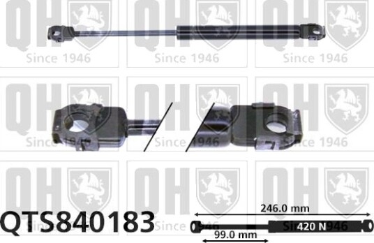 Gassfjær, motorpanser QUINTON HAZELL QTS840183
