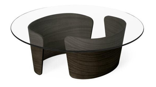 Sibast Furniture No 7 Lounge Coffee Table Ø90 Lav Mørk Oljet Eik/Glass