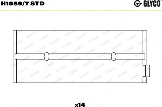 Veivaksellager GLYCO H1059/7 STD Veivaksellager GLYCO H1059/7 STD