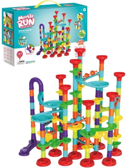 Marble Run Kulebane For Barn 197-Dels Stem-Byggesett