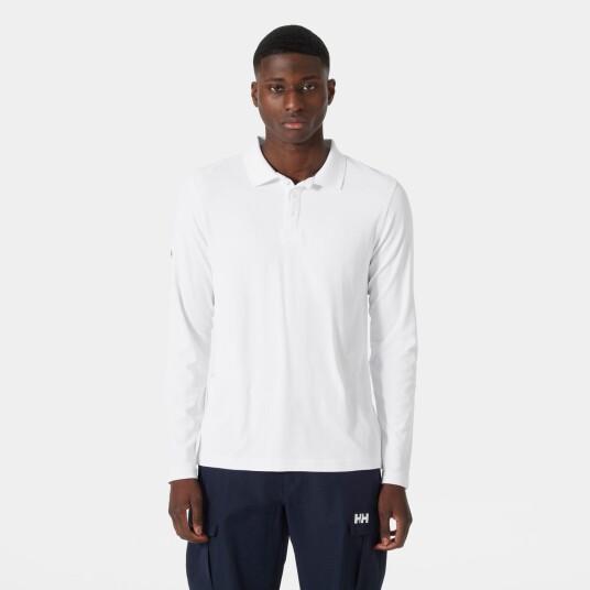 Helly Hansen Herre Crewline Lange Ermer Poloskjorte Hvit XL