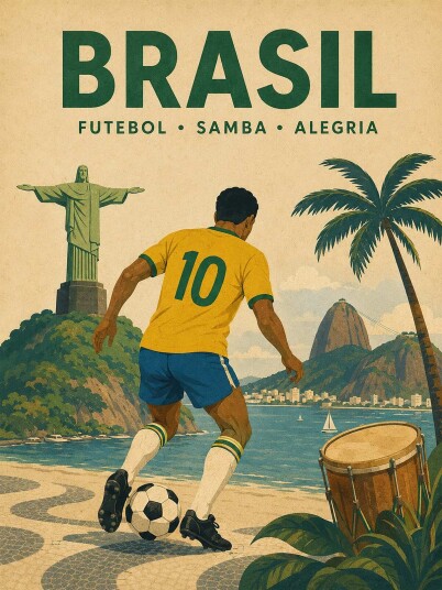 Plakat Fotballscene Brasil