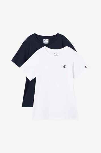 Champion T skjorte SS Tee 2 pakning Hvit