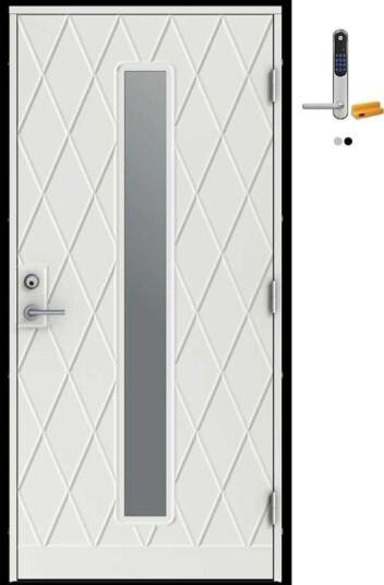 Ytterdør Diplomat Vilda Klart Glass med Yale Doorman Classic Home