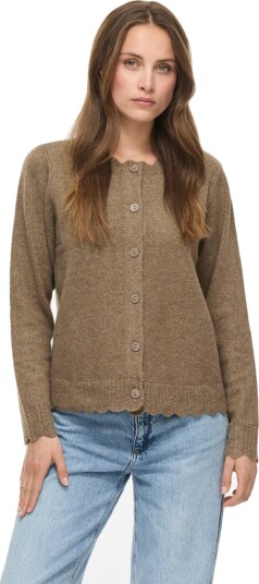 Vila Vinikolina L/S O Neck Knit Cardigan Noos Brown S