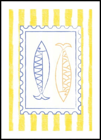 Coastal Fish Stamp Plakat / 40x50