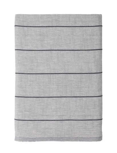 Södahl Dug 140X270 Line Light Grey/Ash - Grey - 140X270CM