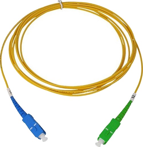 Blueoptics Simplex Lwl-Patchkabel Sc-Upc/Sc-Apc 1 Meter Singlemode E9/125Μm G.657.A1 Os2 <0,2 Db Lszh Gul Keramisk Ferrule Inkl. Måleprotokoll (Sfp2222bu1ms)