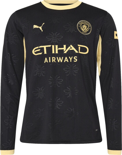 PUMA Mcfc Away Jersey Replica Ls Black L
