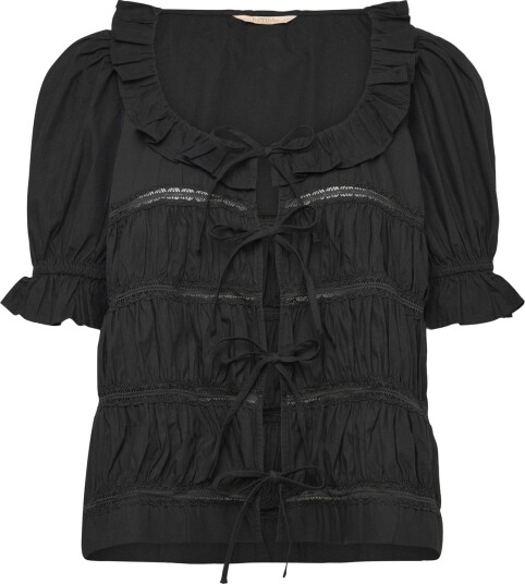 by Ti Mo Poplin Bow Blouse Black XS by Ti Mo Poplin Bow Blouse Black XS