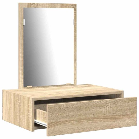  Vegghengt sminkebord Sonoma eik 60x40x70 cm
