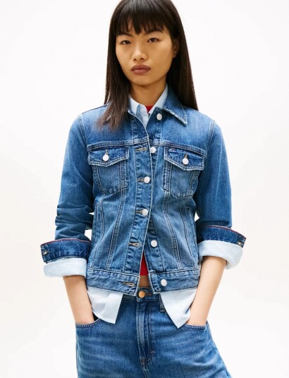 Tommy Jeans Classic Trucker Ext Bj8038 Blue L