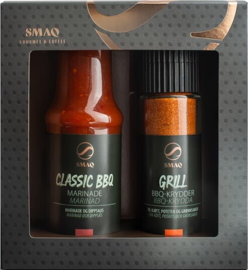 SMAQ BBQ gaveeske med marinade og krydder 8006 SMAQ BBQ gaveeske med marinade og krydder 8006