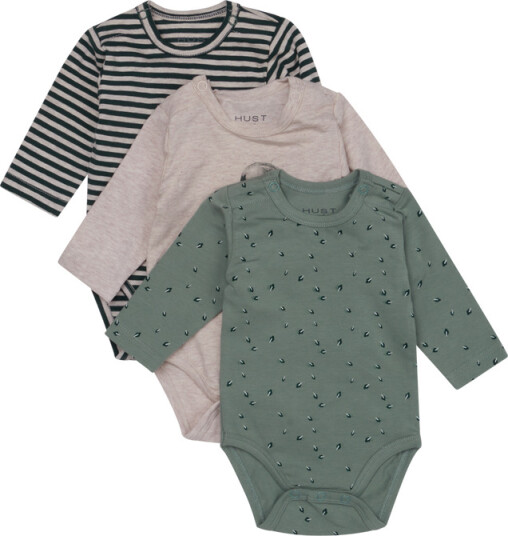Hust and Claire Base Body 3 pak Green foam (68 / 6 mnd)
