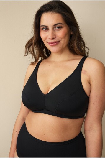 Ellos Plus collection Bikini BH med kopper uten brakett Svart