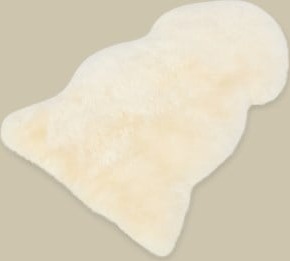 Yngri Eir Langhåret Lammeskinn White