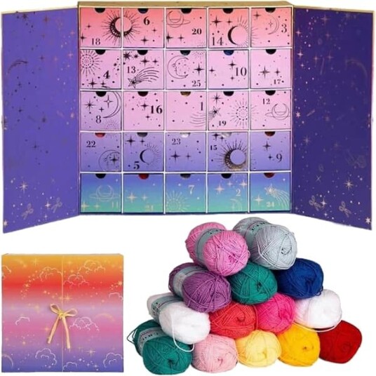 Hekle adventskalender 2025 25 dager med hekleprosjekter med veiledninger ullgarn adventskalender 2025 DIY julekalender for julehøytiden