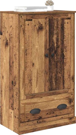  Høyskap med skuff Gamle tre 60 x 35,5 x 103,5 cm Konstruert tre