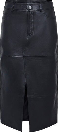 Y.A.Skinn skjørt yasMina Hmw Leather Long Skirt Svart Y.A.Skinn skjørt yasMina Hmw Leather Long Skirt Svart