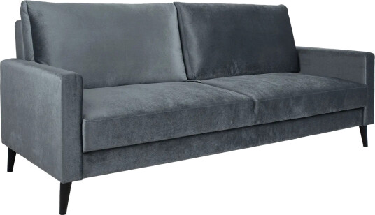 Sovesofa HOME4YOU Anna med oppbevaringsboks Grå fløyel grå