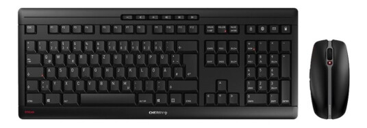 Cherry Stream Desktop - Tastatur- Og Mussett - Trådløs - 2.4 Ghz - Storbritannia - Tastsvitsj: Cherry Sx - Svart Cherry Stream Desktop - Tastatur- Og Mussett - Trådløs - 2.4 Ghz - Storbritannia - Tastsvitsj: Cherry Sx - Svart