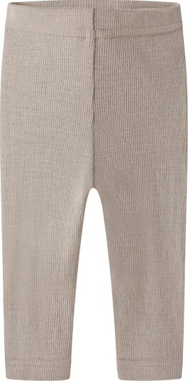 Lil" Atelier Leggings Rib Ull/Modal NbnNalu Fjærgrå Lil Atelier 56 Leggings Beige