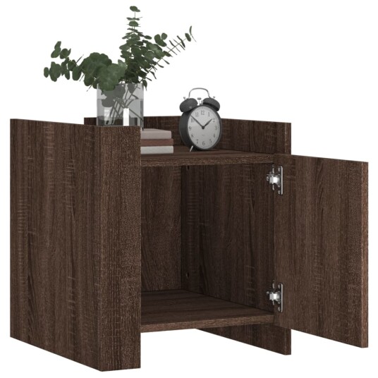  Nattbord brun eik 45x50x50 cm konstruert tre 848303