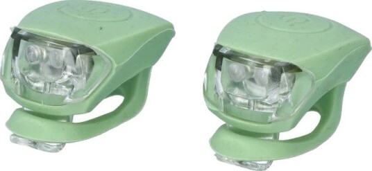 Sykkellykt Dyto Sett 2 LED 3 funksjoner silikon Mintgrønn