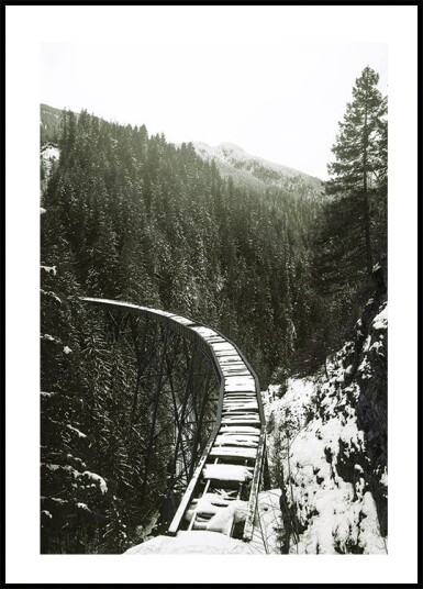 Winter Railroad Plakat Plakat / 70x100cm