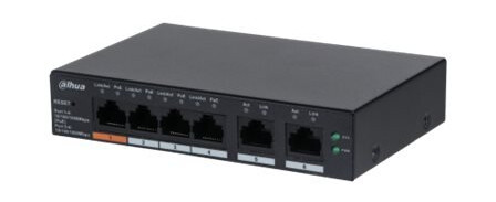 Dahua Cs4006-4Gt-60 - Switch - Cloud Managed - Smart - 4 X 10/100/1000 (Poe) + 2 X 10/100/1000 (Opplink) - Stasjonær, Veggmonterbar - High Poe / Poe (60 W)