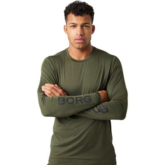 Bjørn Borg Borg Long Sleeve T Shirt Herre Forest Night M