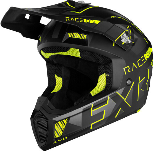 FXR Clutch Evo 2023 Snøscooterhjelm XS Svart Gul FXR Clutch Evo 2023 Snøscooterhjelm XS Svart Gul