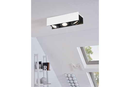 Takbelysning Eglo Vidago Hvit/Svart 3 lamper 3 lamper