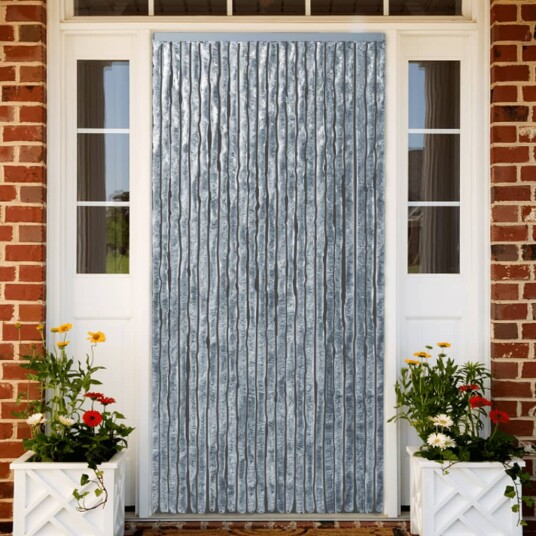 Insektgardin 100x220 cm hvit og grå
