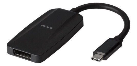 Deltaco USB-C til DisplayPort Adapter 8K 30Hz Svart