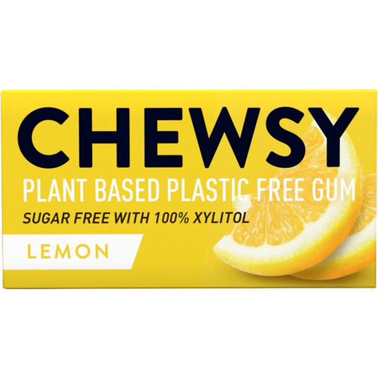 Naturlig plastfri tyggegummi CHEWSY Xylitol Lemon 15g