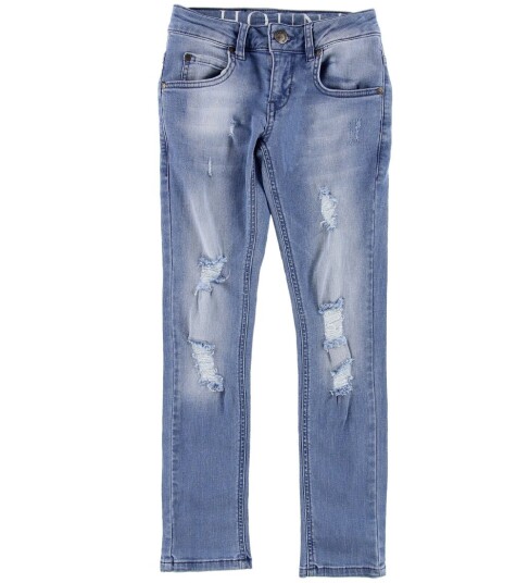 Hound Jeans Xtra Slim Ripped Light Used Denim 15 år 170 Jeans Blå