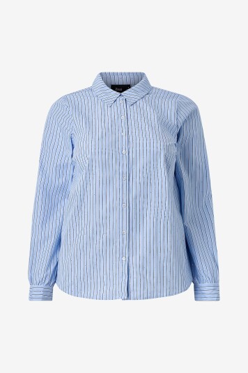 Zizzi Skjorte mSoline L/S Shirt Blå