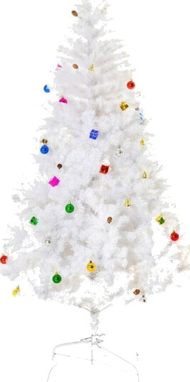 Northio Juletre Kunstjuletre 180Cm Med Stativ Inkludert Dekorasjon (180Cm, Hvit/Juletre 1) Northio Juletre Kunstjuletre 180Cm Med Stativ Inkludert Dekorasjon (180Cm, Hvit/Juletre 1)