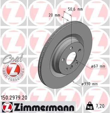 Bremseskive ZIMMERMANN 150.2979.20 Bremseskive ZIMMERMANN 150.2979.20