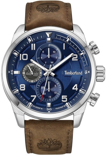 Timberland Herreklokke TDWGF2201106 Henniker ll Blå/Lær Ø47 mm Timberland Herreklokke TDWGF2201106 Henniker ll Blå/Lær Ø47 mm