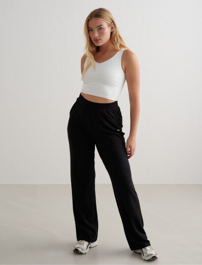 aim´n Comfy Modal Wide Pants - Black - XL