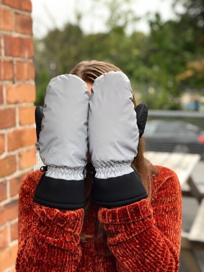 Lenny L Mittens-Sw, Reflective Silver, 6,  Skihansker