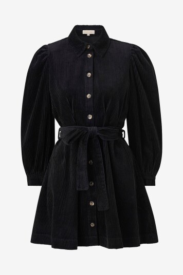Bytimo Kjole Corduroy Mini Dress Svart Bytimo Kjole Corduroy Mini Dress Svart