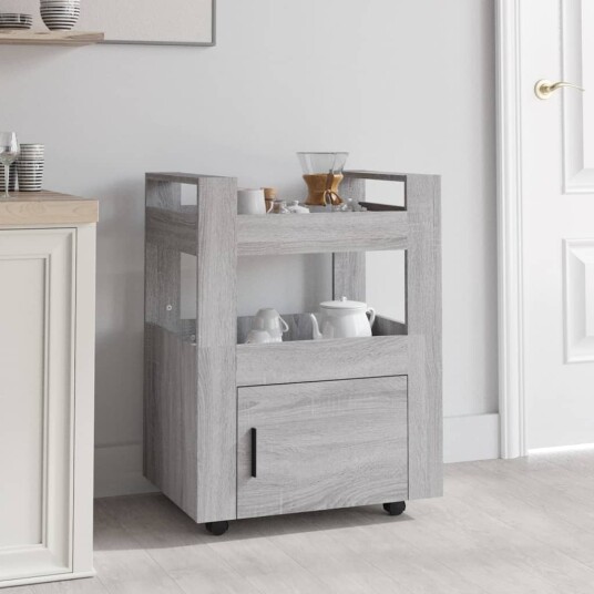 Kjøkkentralle grå sonoma 60x45x80 cm konstruert tre Kjøkkentralle grå sonoma 60x45x80 cm konstruert tre