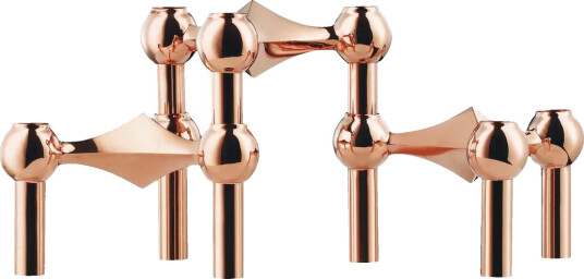 STOFF Nagel 3-pk Lysestake Roségull med Sink STOFF Nagel 3-pk Lysestake Roségull med Sink