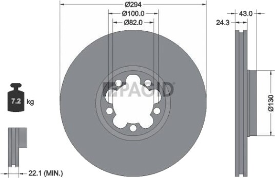 PAGID 54038NC Bremseskive PAGID 54038NC Bremseskive