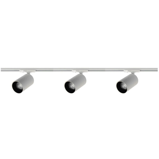 Other Brand Oz spotskinne 3 spotter 1 meter - Pure white/Svart
