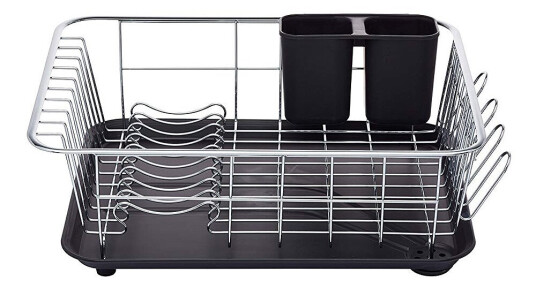 Kitchen Craft Oppvaskstativ rustfri/svart