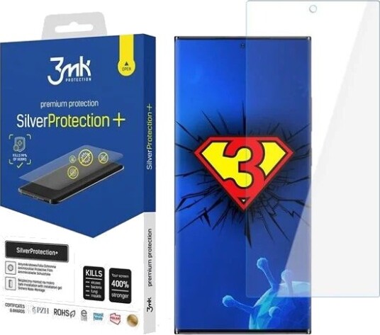 3mk Skjermbeskytter for Samsung Galaxy S22 Ultra 5G - SilverProtection+ med Anti-Impact Film